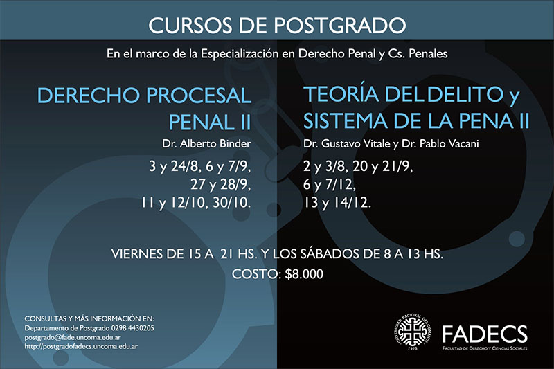 CURSOS DE POSTGRADO EN DERECHO PENAL